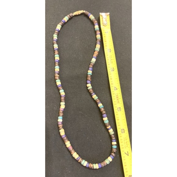 3 beaded necklaces young adult surfer beach arrowhead black metal blue brown - Picture 3 of 9